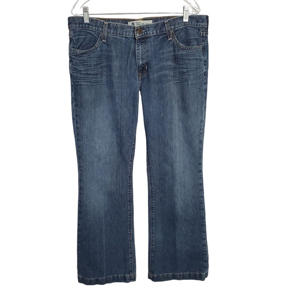 GAP Womens Size 14 Jeans Original Long and Lean Denim Med Wash Mid Rise Bootcut